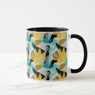 Tropical Rainforest Leaves Pattern Mug