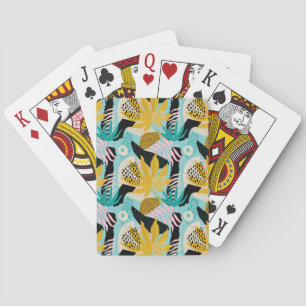 Tropical Rainforest Leaves Pattern Playing Cards