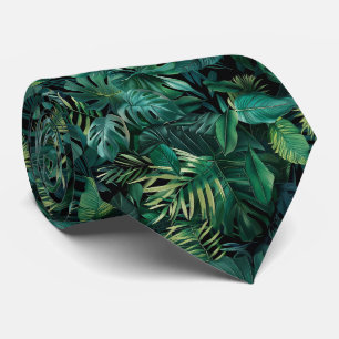Tropical Rainforest Leaves Tie