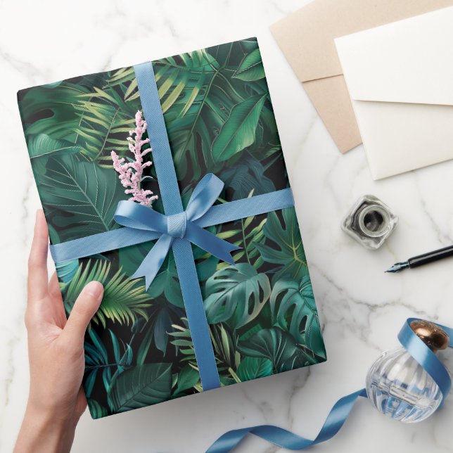 Tropical Rainforest Leaves  Wrapping Paper (Gifting)