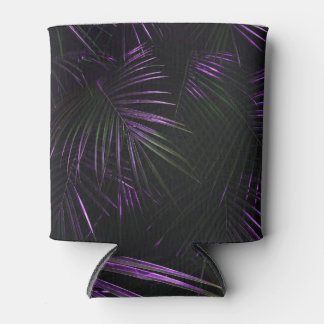 Tropical Rainforest Night Jungle Pattern Can Cooler