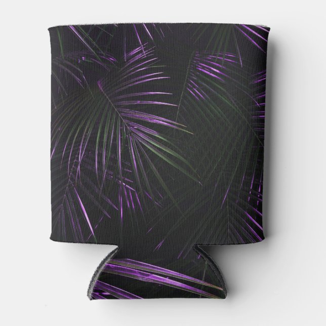 Tropical Rainforest Night Jungle Pattern Can Cooler (Front)