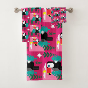 Tropical Rainforest Toucan Bath Towel Set