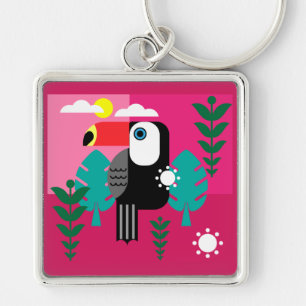 Tropical Rainforest Toucan Key Ring