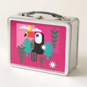 Tropical Rainforest Toucan Metal Lunch Box