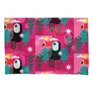 Tropical Rainforest Toucan Pillowcase