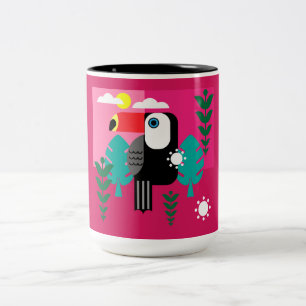 Tropical Rainforest Toucan Two-Tone Coffee Mug