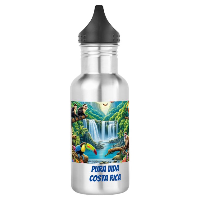 Tropical Rainforest Waterfall 532 Ml Water Bottle (Left)