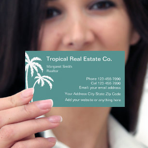 Tropical Real Estate Design Business Card