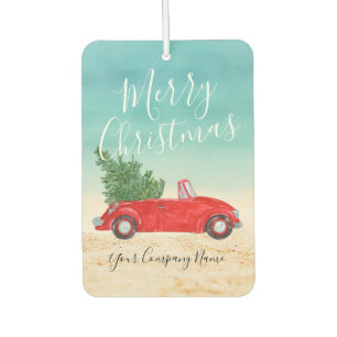 Tropical Red Car Merry Christmas Business Promo Car Air Freshener