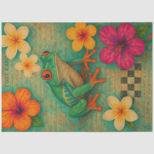 Tropical Red-Eyed Tree Frog Decoupage Paper