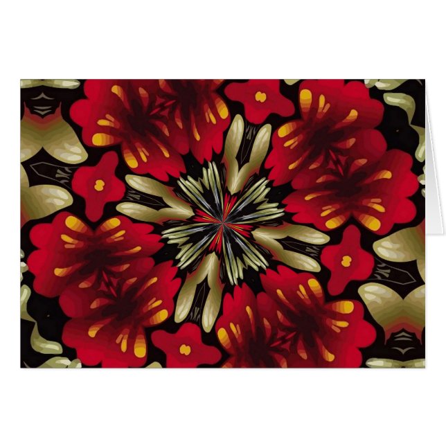 Tropical Red Mandala Kaleidoscope (Front Horizontal)