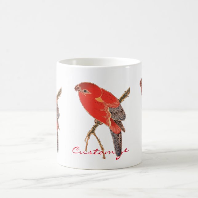 Tropical Red Parrot Thunder_Cove Classic Coffee Mug (Center)