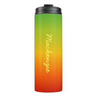 Tropical Red Yellow Green Gradient with Your Name