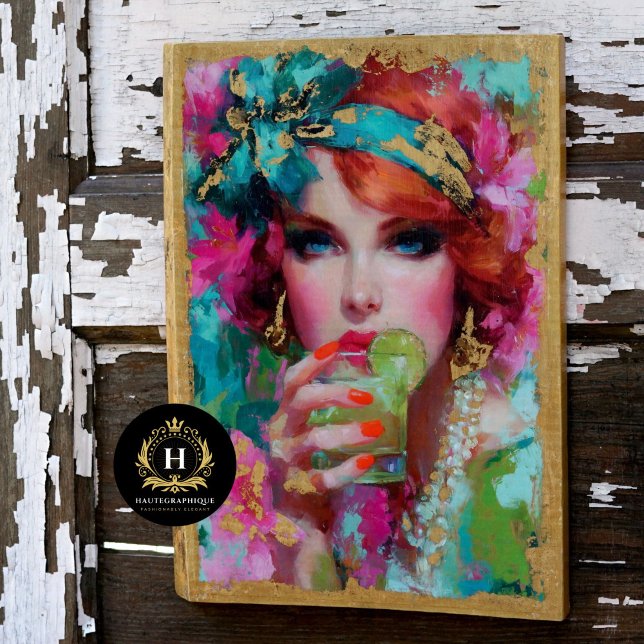 Tropical Redhead with Lime Cocktail Decoupage Tissue Paper (Creator Uploaded)