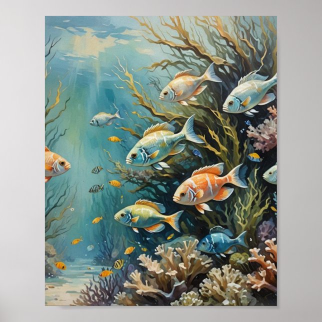 Tropical reef fish poster (Front)