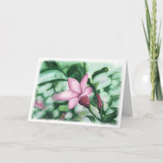 Tropical Reflection watercolor art greeting card
