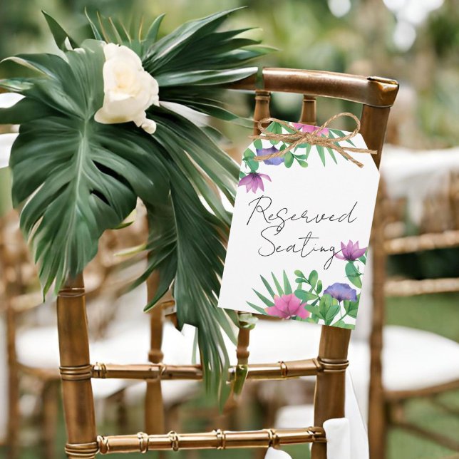 Tropical Reserved Seating Wedding Large Tag (Creator Uploaded)