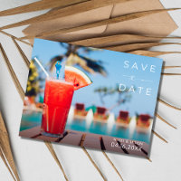 Tropical Resort Destination Wedding Save the Date
