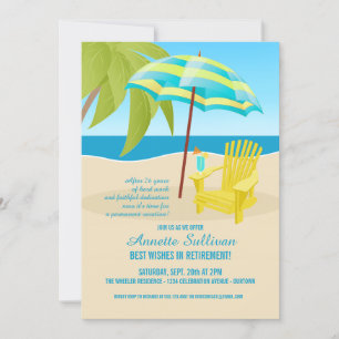 Tropical Retirement Party Invitations