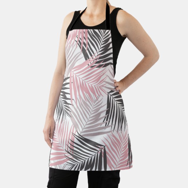 Tropical Retro #9 (Beachy Vibes) #palms #decor Apron (Insitu)