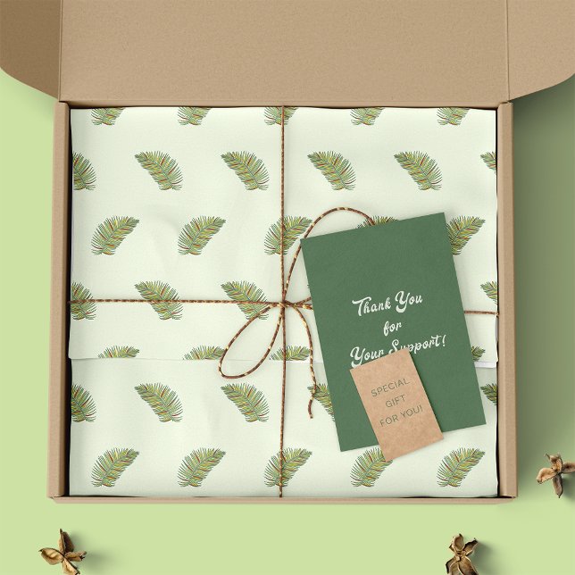 Tropical Retro Palm Leaves Tissue Paper (Creator Uploaded)