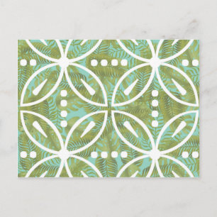 Tropical Retro Pattern Postcard