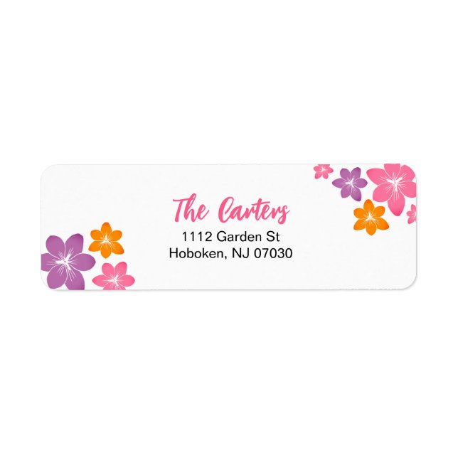 Tropical Return Address Label (Front)