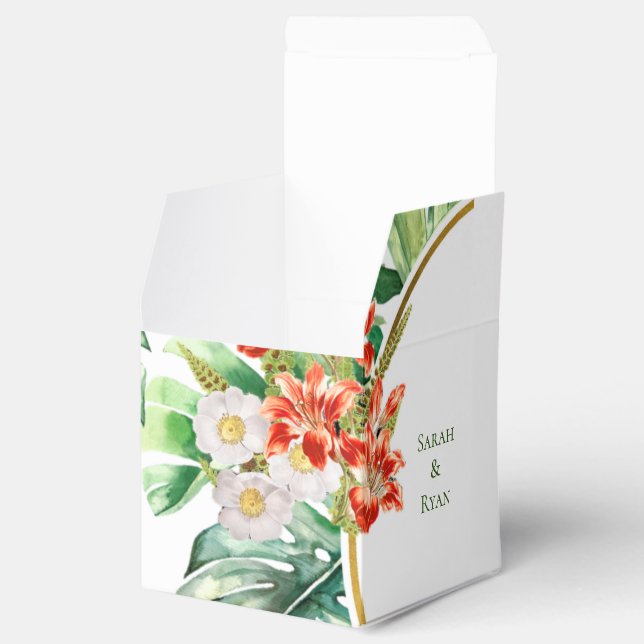 Tropical Ring Wedding Favor Box (Opened)