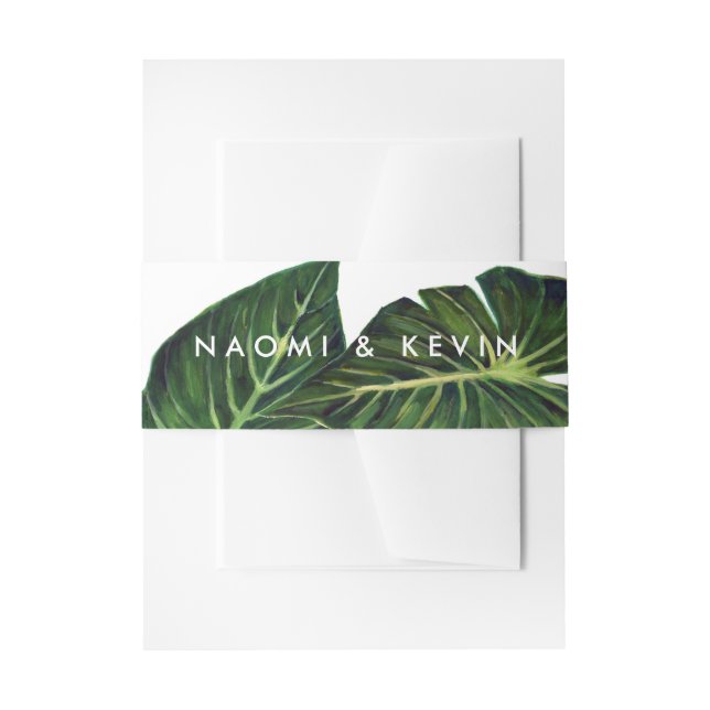 Tropical Romance / Wrap Invitation Belly Band (Front Example)