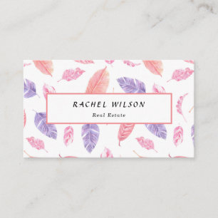 Tropical Rose White Realtor Business Card