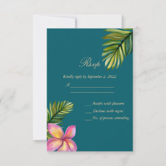 Tropical RSVP Card
