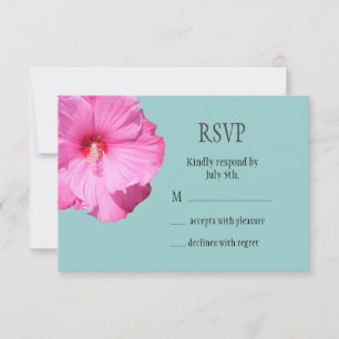 Tropical RSVP (turquoise) Card