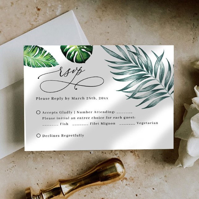 Tropical Rsvp Wedding Cards (Creator Uploaded)