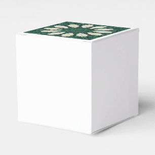 Tropical Sacramento Green and Silver Leaf Mandala. Favour Box