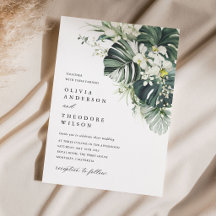 Tropical Sage Green Monstera Wedding