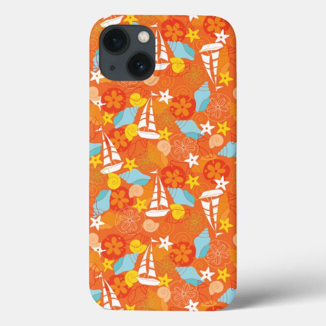Tropical Sailboat Pattern Case-Mate iPhone Case (Back)