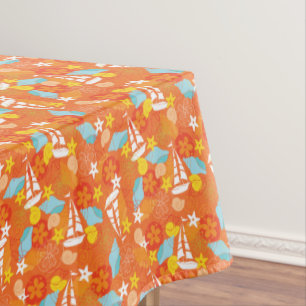 Tropical Sailboat Pattern Tablecloth