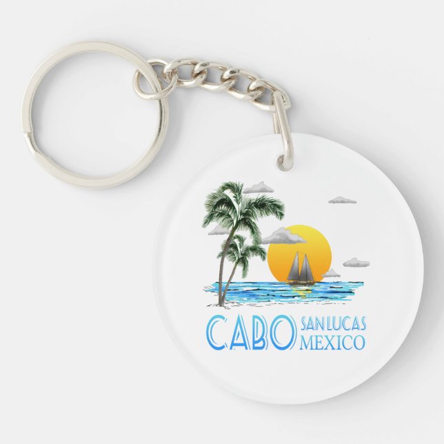 Tropical Sailing Cabo San Lucas Mexico Key Ring (Front)