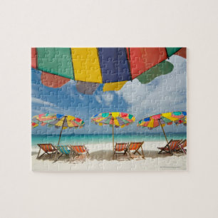 Tropical sand beach and turquoise sea. 2 jigsaw puzzle