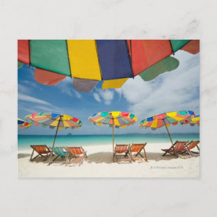 Tropical sand beach and turquoise sea. postcard