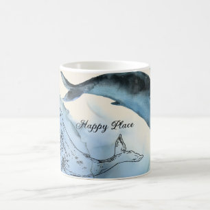 Tropical sand beach ocean coffee mug