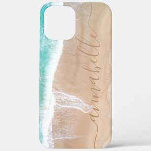 tropical sand beach ocean meditation personalised iPhone 12 pro max case