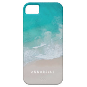 tropical sand beach ocean sunny waves modern barely there iPhone 5 case