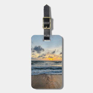 tropical sand beach ocean the adventure begins luggage tag