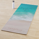 tropical sand beach ocean the adventure begins yoga mat<br><div class="desc">Tropical sand beach ocean personalised the adventure begins design.</div>