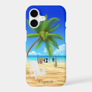 Tropical Sand Beach Scene Illustration Name