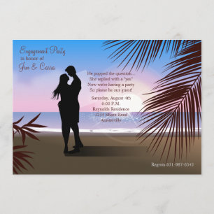 Tropical Sands Engagement Invitation/Announcement Invitation