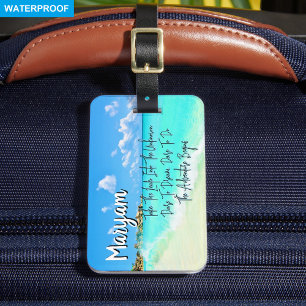Tropical Sands: Ocean Adventure   Customised Name Luggage Tag