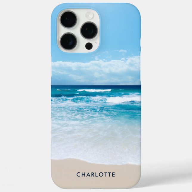 Tropical Sandy Beach Modern Case-Mate iPhone Case (Back)